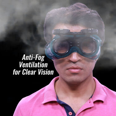 Flip-Up Eye Safety Goggles + Anti Cut Safety Gloves (HA18)