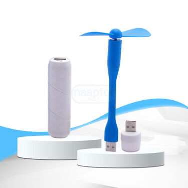 Emergency Pocket Power Bank With Free USB Fan & USB Light (PB24)