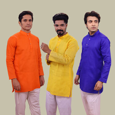 3 Super Comfortable Cotton Kurta For Men (3KM1)