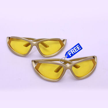 Stylish Golden HD Night Vision Glasses Buy 1 Get 1 Free (2NVG2)