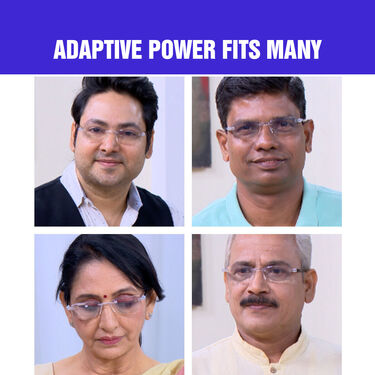 Rimless Adaptive Power Reading Glasses B1 G2 Free (3RG1)