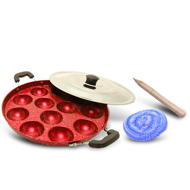 12 Cavity Nonstick Appam Patra With Lid (1AP10)