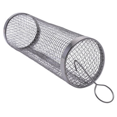 Stainless Steel Rolling Grill Basket With Hook (1BGT1)