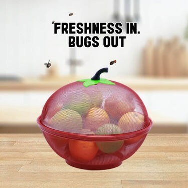 Apple Shape Fruit Basket With Net Cover (1FB1)