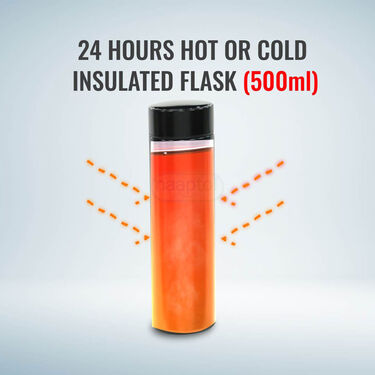 24 Hrs Hot & Cold Flask with Temperature Display + Free 2 Double Wall Cups (1TF2CF)