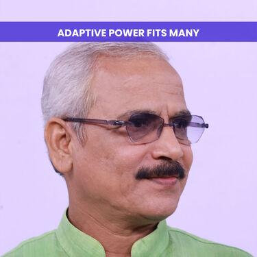 Rimless Colored Adaptive Power Reading Glasses B1 G1 (2CRG3)