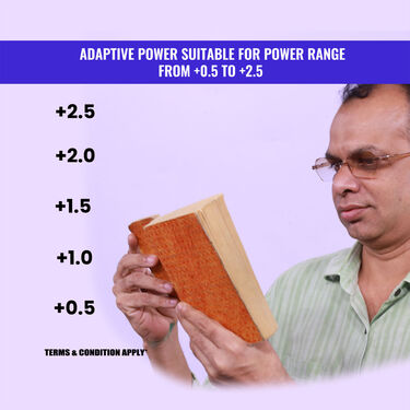 Rimless Colored Adaptive Power Reading Glasses B1 G1 (2CRG3)