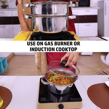 Stainless Steel Multi Cooking & Steaming Pot (2MCP2)