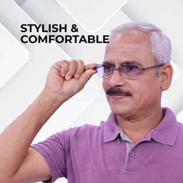 Rimless Adaptive Power Reading Glasses B1 G1 (2RG8)