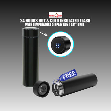 24 Hrs Hot & Cold Flask With Temperature Display - Buy 1 Get 1 Free (2TF1)