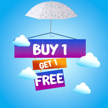 Buy 1 Get 1 Transparent Multi Colour Umbrellas (2U1)