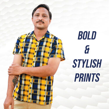 Designer Half Sleeves Slim Fit Printed Shirts (2PS4)