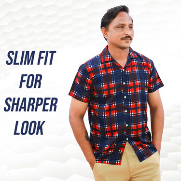 Designer Half Sleeves Slim Fit Printed Shirts (2PS4)