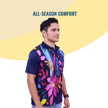 Pack of 2 Printed CollarT-shirts With Free Digital Watch (2PTW1)