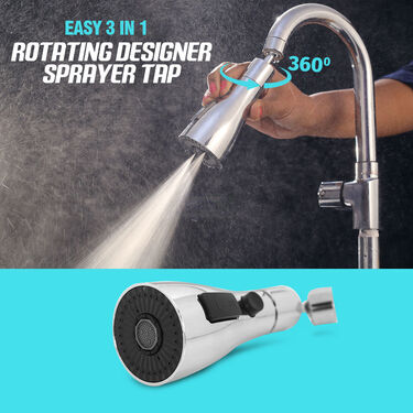 Easy 3 In1 Rotating Designer Sprayer Tap