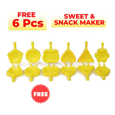 3 in 1 Puri Kachori & Gujiya Maker + Free 6 Sweet & Snack Maker (PKG6)