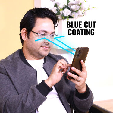 Rimless Daily Use Bifocal Blue Cut Reading Glasses - Buy 1 Get 2 FREE (3BBCRG1)