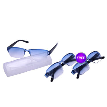 Bifocal Colored Adaptive Power Reading Glasses B1 G2 Free (3BCORG2)