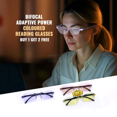 Bifocal Adaptive Power Colored Reading Glasses B1G2 (3BCORG)