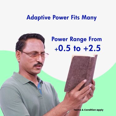 Rimless Colored Adaptive Power Reading Glasses B1 G2 Free (3CRG)