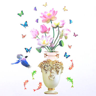 3D Floral Wall Sticker (3DWS6)