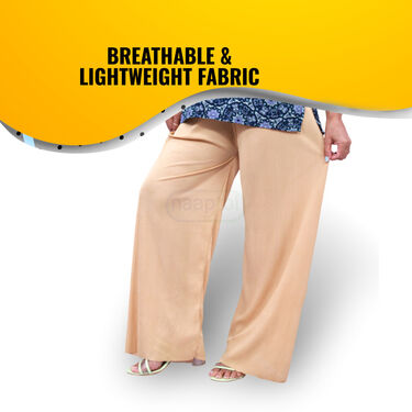 Daily Wear Comfort Free-Size Palazzos Pack of 3 (3WP)