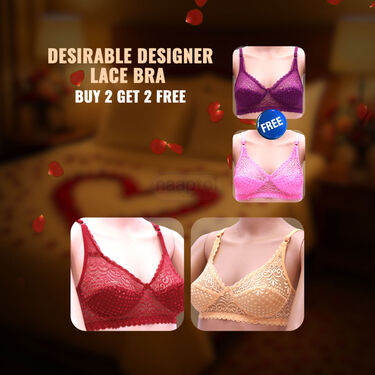 Designer Lacey Honeymoon Bra Buy 2 Get 2 Free (4PBR1)