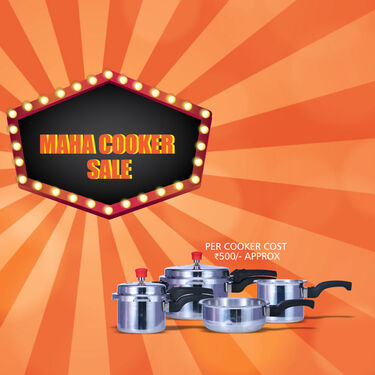 5 ltr + 3 ltr + 2 ltr + 1.5 ltr Pressure Cooker Combo (4PC3)