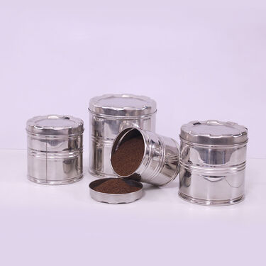 Set of 4 Stainless Steel Designer Airtight Storage Set (4SSS1)