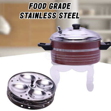 Stainless Steel Multi Cooker + 12 Cavity Idli Rack (1MC3)