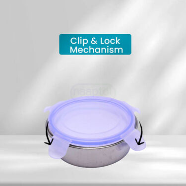 Pack Of 5 Leakproof & Airtight Steel Storage Containers (5ASC1)