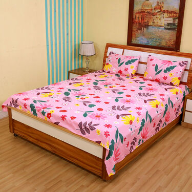 Pack Of 5 Double Bed Sheets Set + 1 Double Bed Sheet Set Free (5BS17+1)