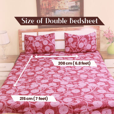 Pack Of 5 Double Bed Sheets Set + 1 Double Bed Sheet Set Free (5BS17+1)