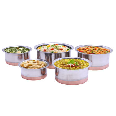 5 Pcs Copper Base Cook & Serve Set (5CCP1)