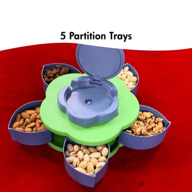 5 Compartments Rotating Snack Serving Tray (5CRST)