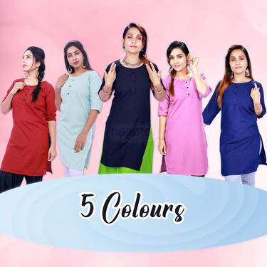 Pack of 5 Dailywear Stylish kurti (5KWS)