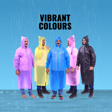 Rain Dhamak Deal 5 Multicolor Raincoat (5MCR1)