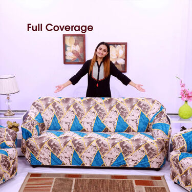 5 Seater Designer Stretchable Elastic Sofa Cover (5SC6)