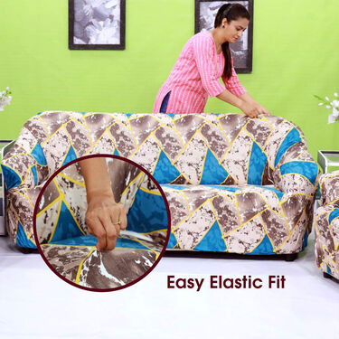 5 Seater Designer Stretchable Elastic Sofa Cover (5SC6)