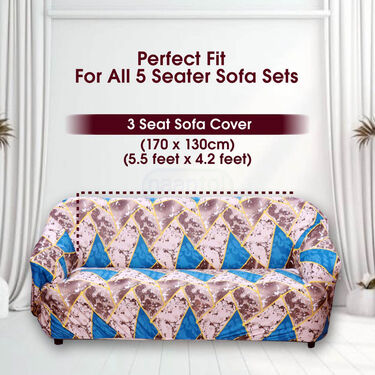 5 Seater Designer Stretchable Elastic Sofa Cover (5SC6)
