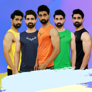 Pack Of 5 Sleeveless Vests For Men (5SL6)