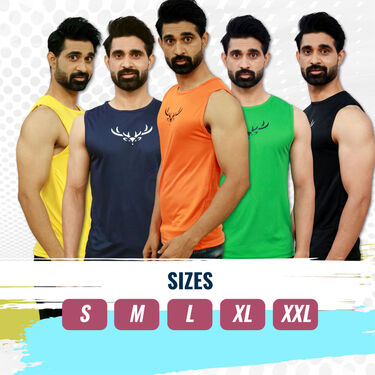 Pack Of 5 Sleeveless Vests For Men (5SL6)