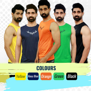 Pack Of 5 Sleeveless Vests For Men (5SL6)