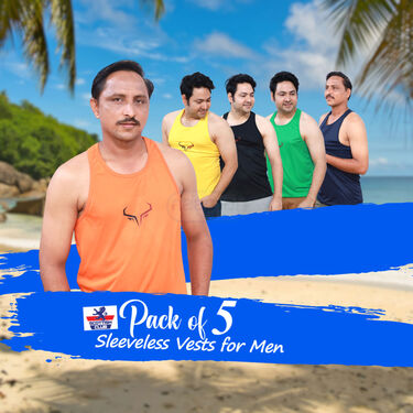 Pack Of 5 Sleeveless Vests For Men (5SL8)