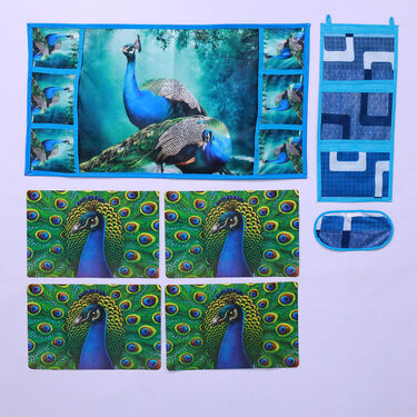 7pcs 3d Peacock Printed Fridge Cover (7F12)