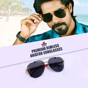 Premium Rimless Aviator Sunglasses (ASG2)