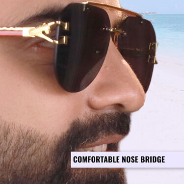 Premium Rimless Aviator Sunglasses (ASG2)