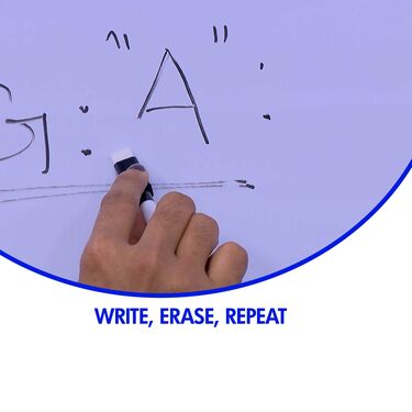 Reusable Peel & Stick White Board Wall Sticker + FREE Marker (BBWS1)