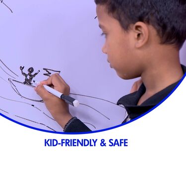 Reusable Peel & Stick White Board Wall Sticker + FREE Marker (BBWS1)