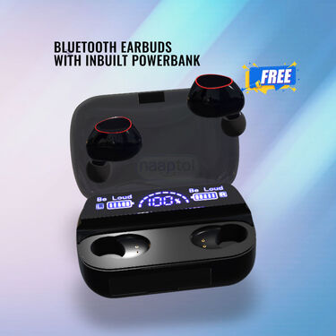 Smart Bluetooth Watch With Free Bluetooth Earbuds With Inbuilt Powerbank (BCSW30)